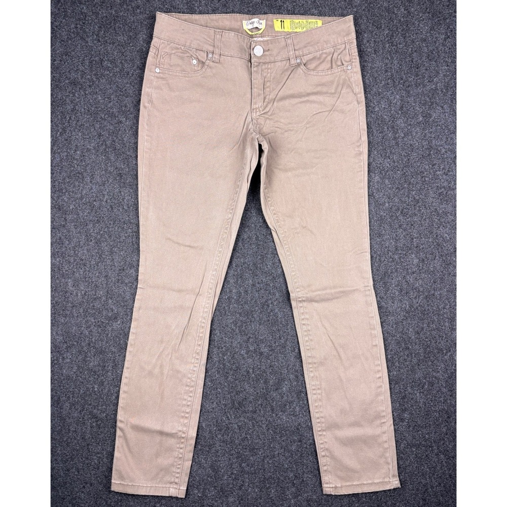 Indigo Rein Skinny Pants Tan Khaki Stretch Twill Mid Rise Size 11